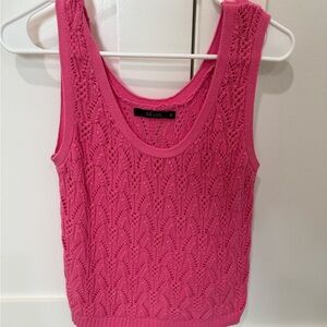 Pink Sleeveless Knit Top- Deluc Brand
